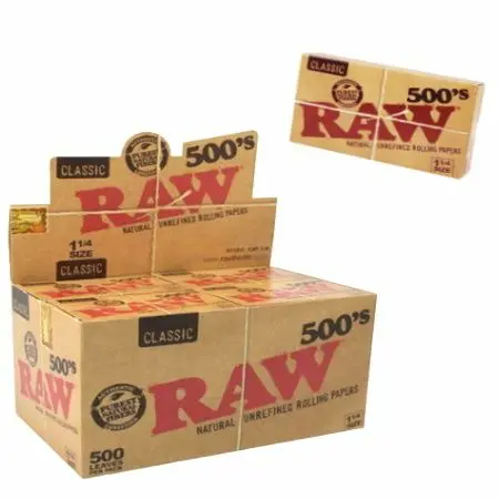 Raw natural 500 bloc en cajita de 20 block.