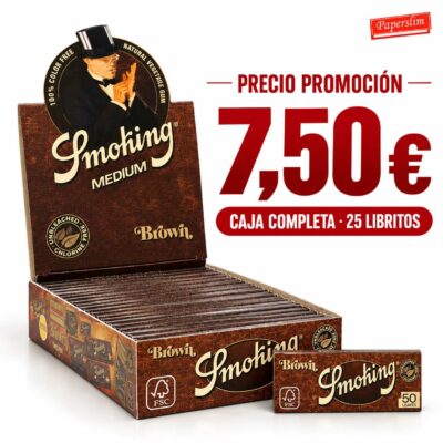 Papel Smoking brown natural medium