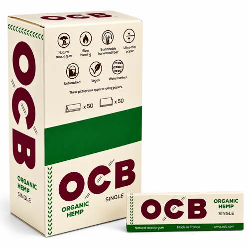 Papel ocb orgánico corto de 70mm