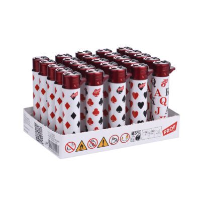 Mechero de piedra con diseño pocker