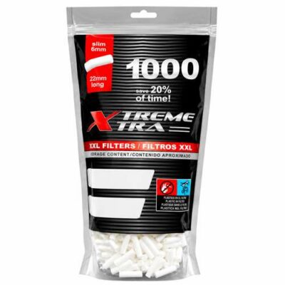 Filtros largos xtra de 1000 por bolsa