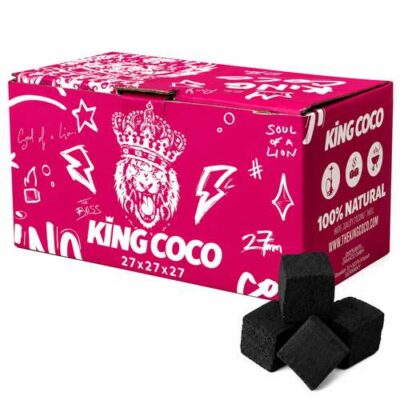 Carbón de coco en cubos
