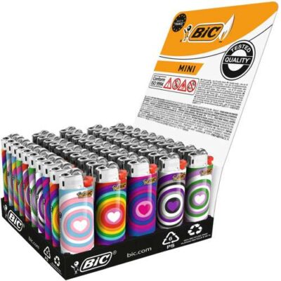 Mechero mini bic dibujos x 50
