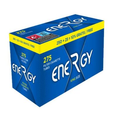 Tubos Energy 275 king size, filtro normal
