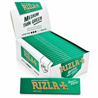 Papel rizla verde (green) medium fino de 50