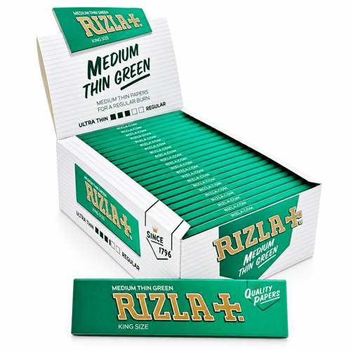 Papel rizla verde (green) medium fino de 50