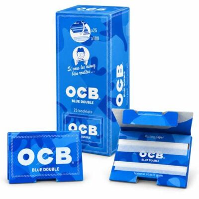 Papel ocb blue doble ventana presentación antigua 25 libritos